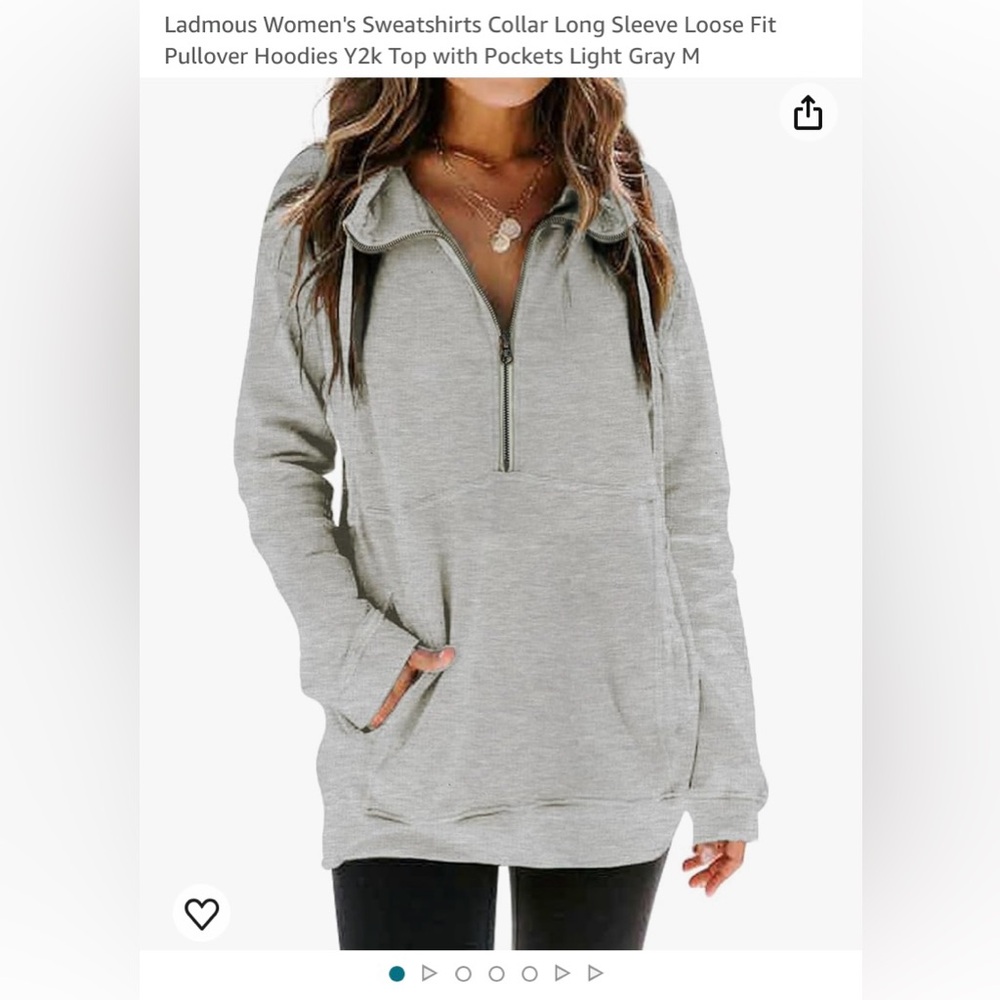 Grey Medium quarter zip